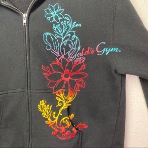 Gold’s Gym crop zip up hoodie